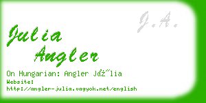 julia angler business card